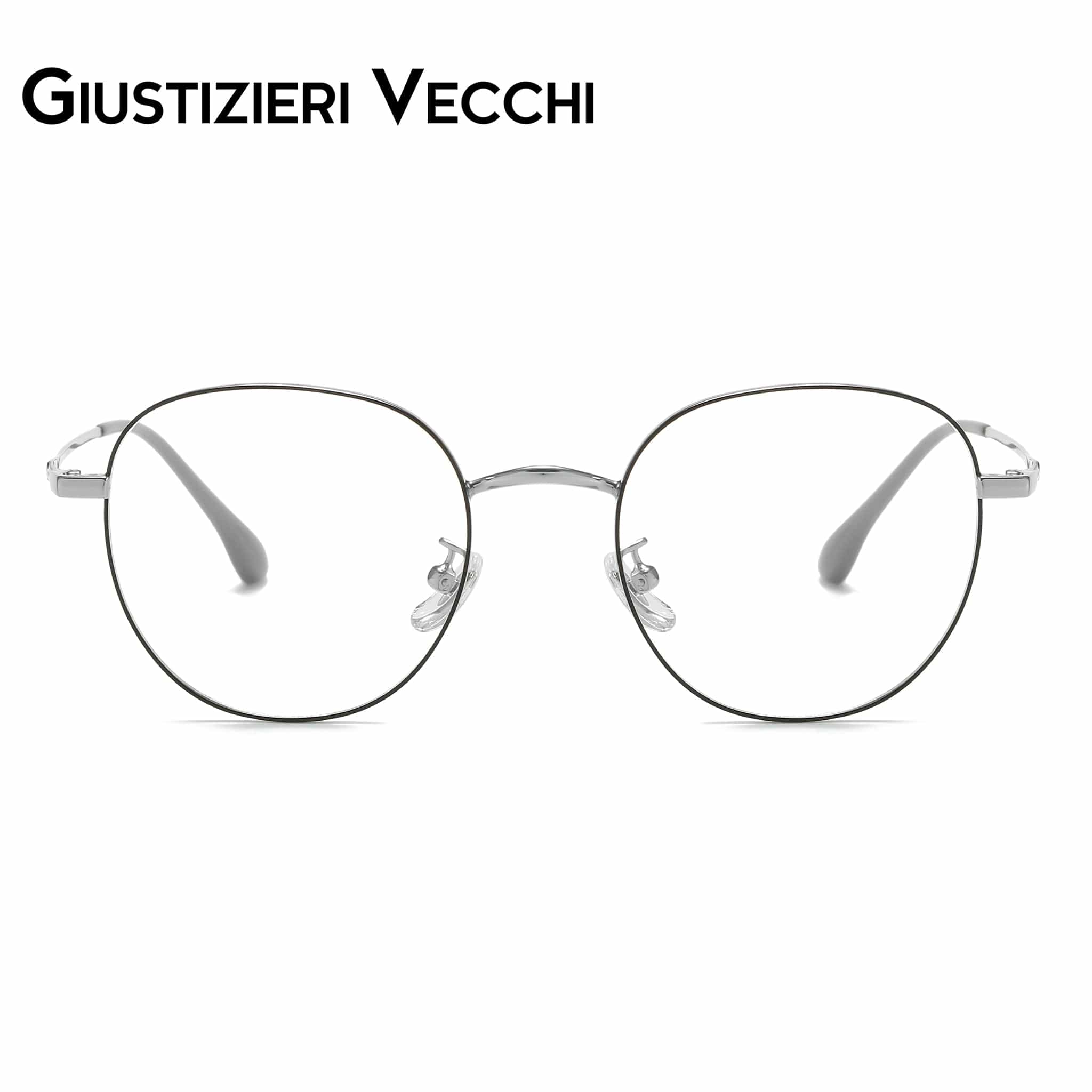 GIUSTIZIERI VECCHI Eyeglasses Small / Black with Silver Arctic Chill Uno