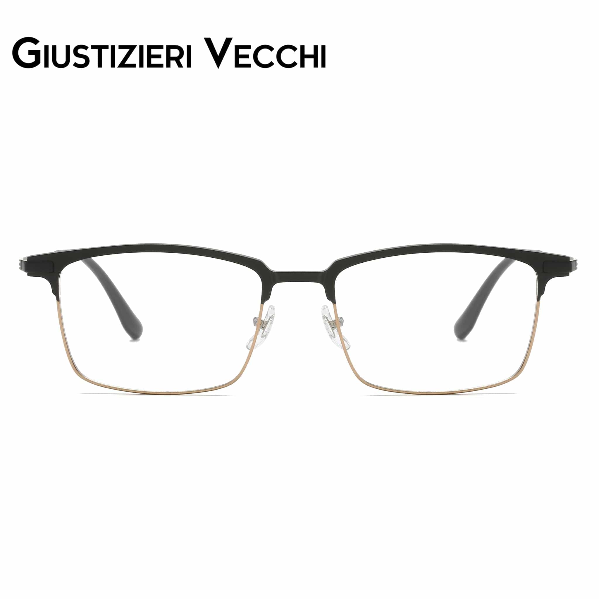 GIUSTIZIERI VECCHI Eyeglasses Medium / Black with Gold AuroraBloom Uno