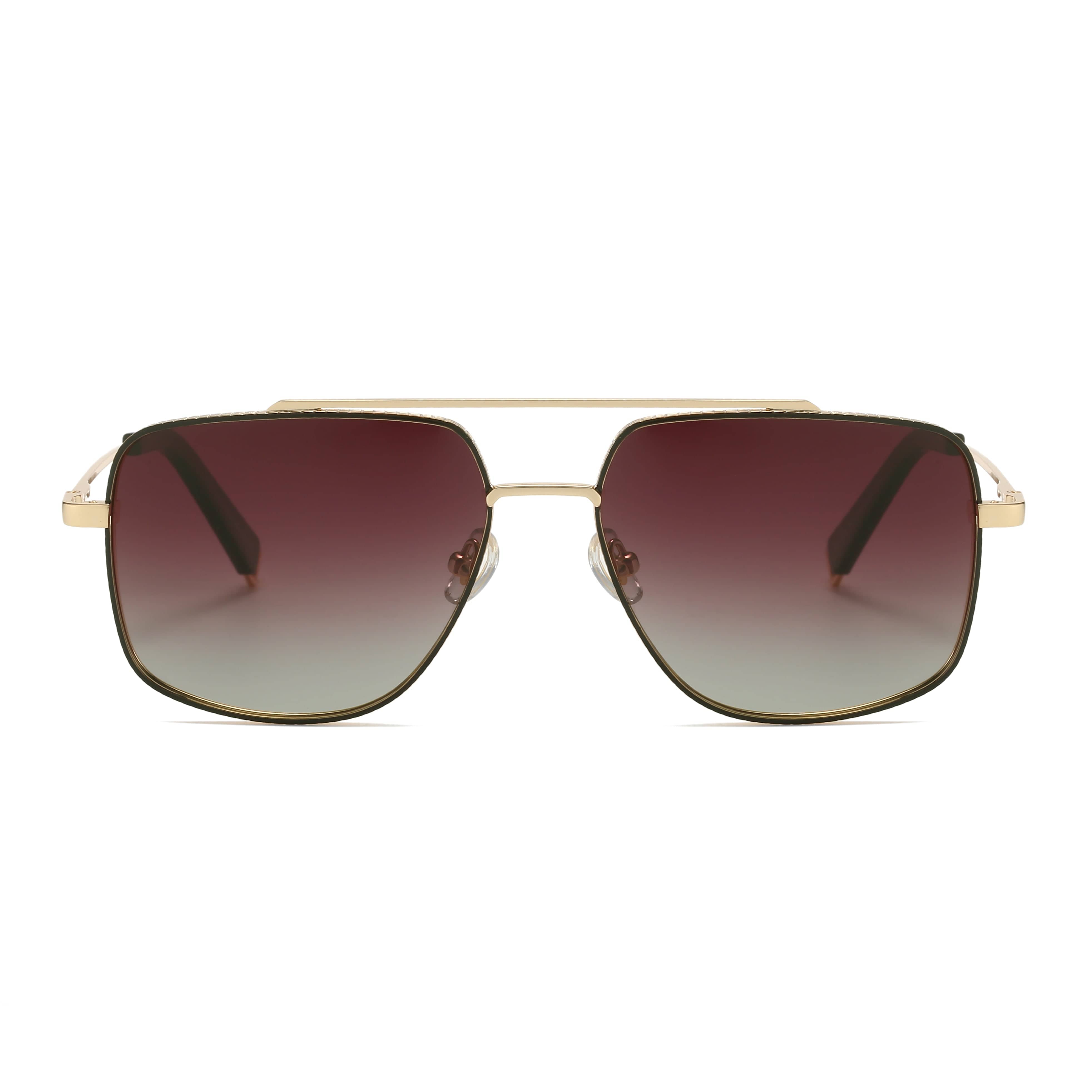 GIUSTIZIERI VECCHI Sunglasses Medium / Light Gold/Brown Blaze Shield Uno