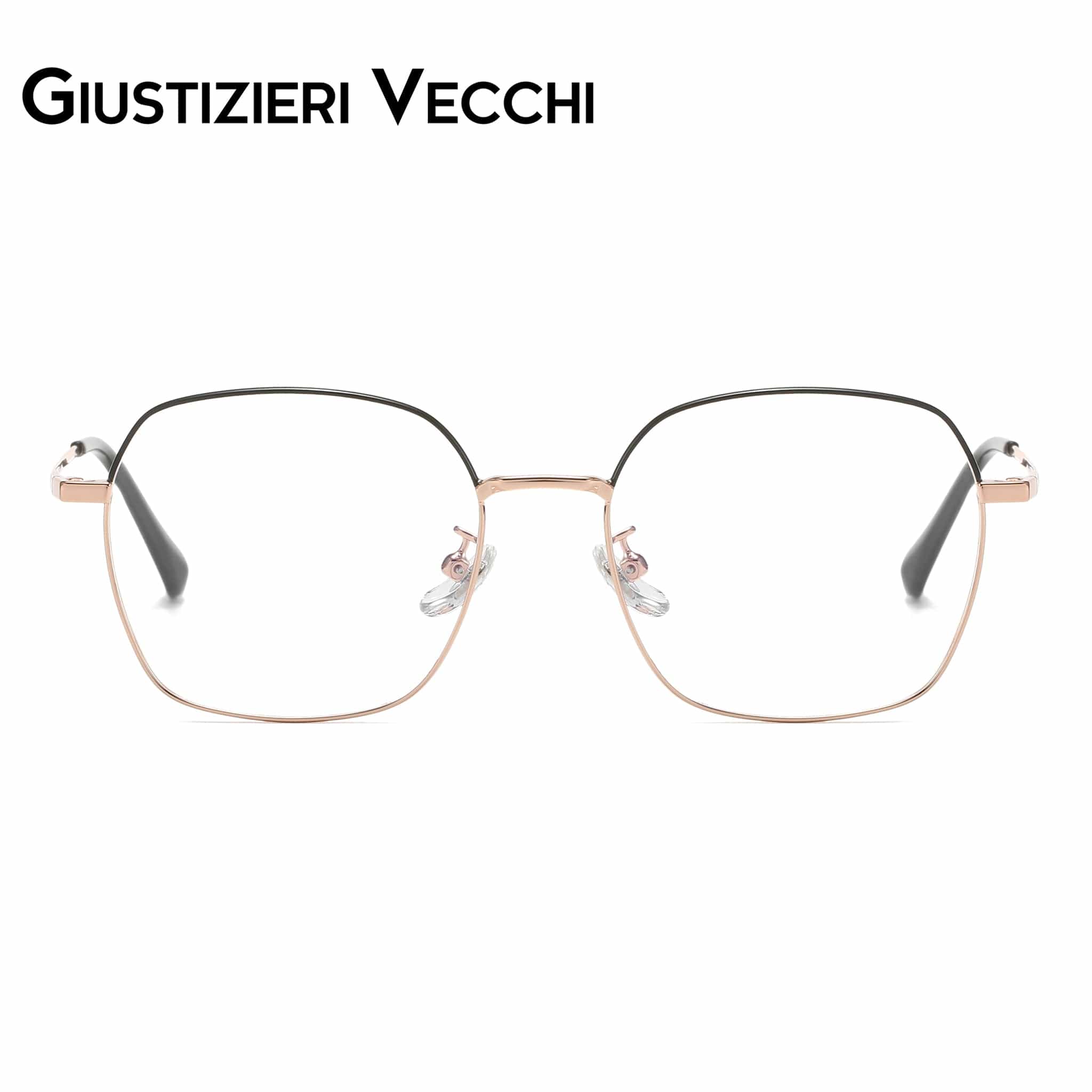 GIUSTIZIERI VECCHI Eyeglasses Small / Black with Rose Gold Chill Mist Uno