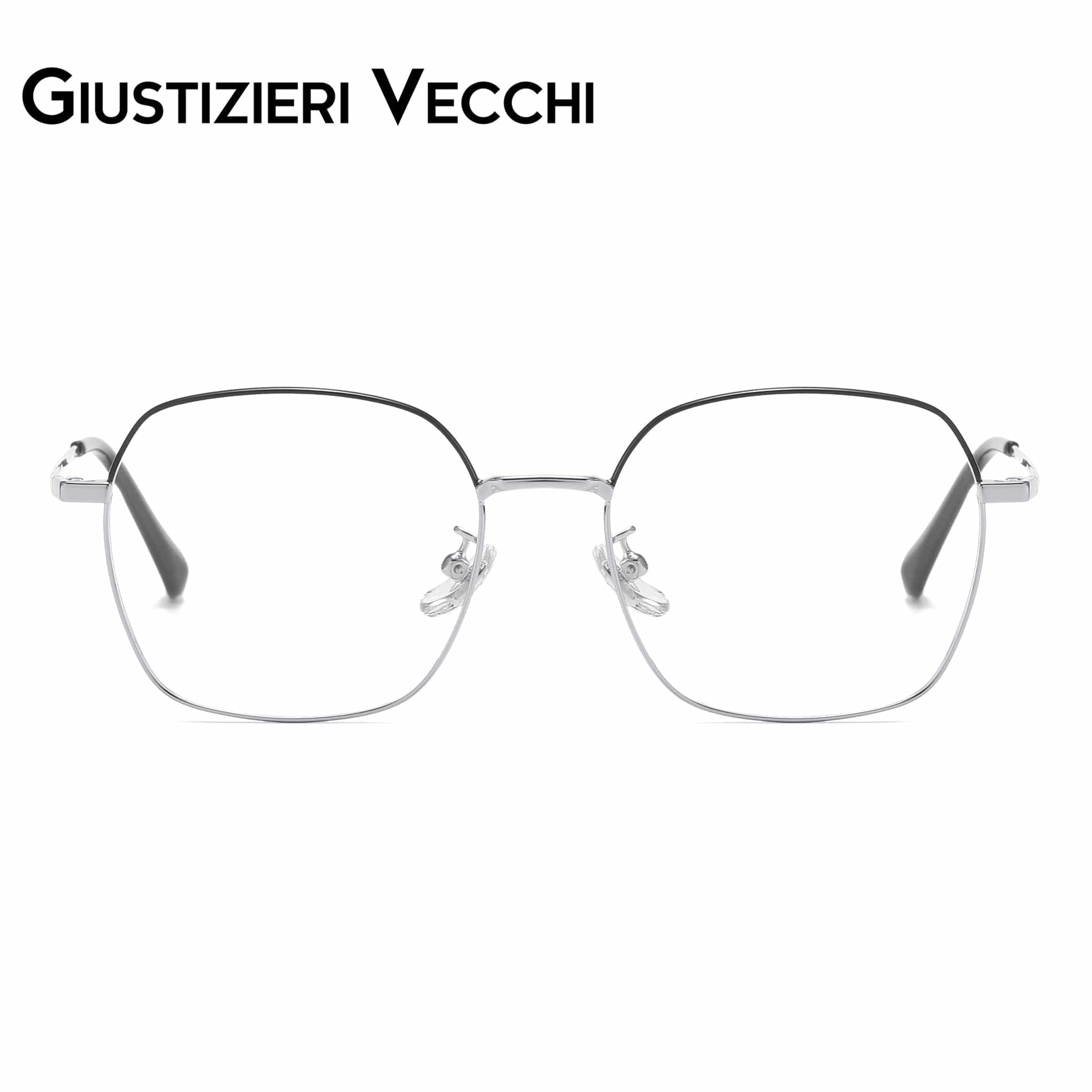 GIUSTIZIERI VECCHI Eyeglasses Small / Black with Silver Chill Mist Uno