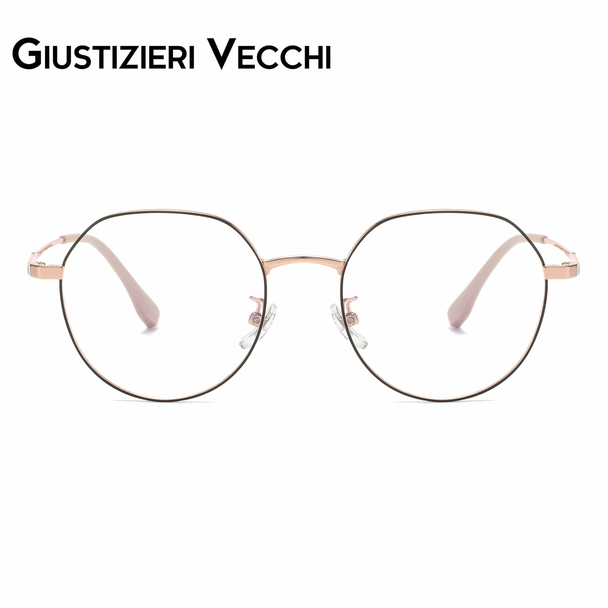 GIUSTIZIERI VECCHI Eyeglasses Small / Black with Rose Gold CoolSonic Uno