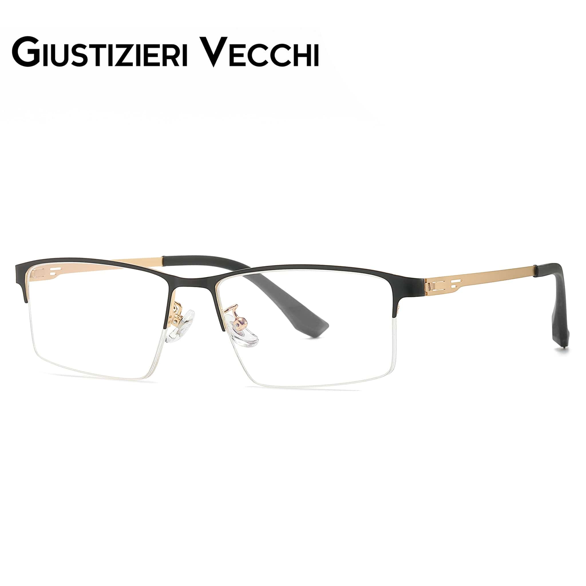GIUSTIZIERI VECCHI Eyeglasses Large / Black with Gold FireFlow Duo