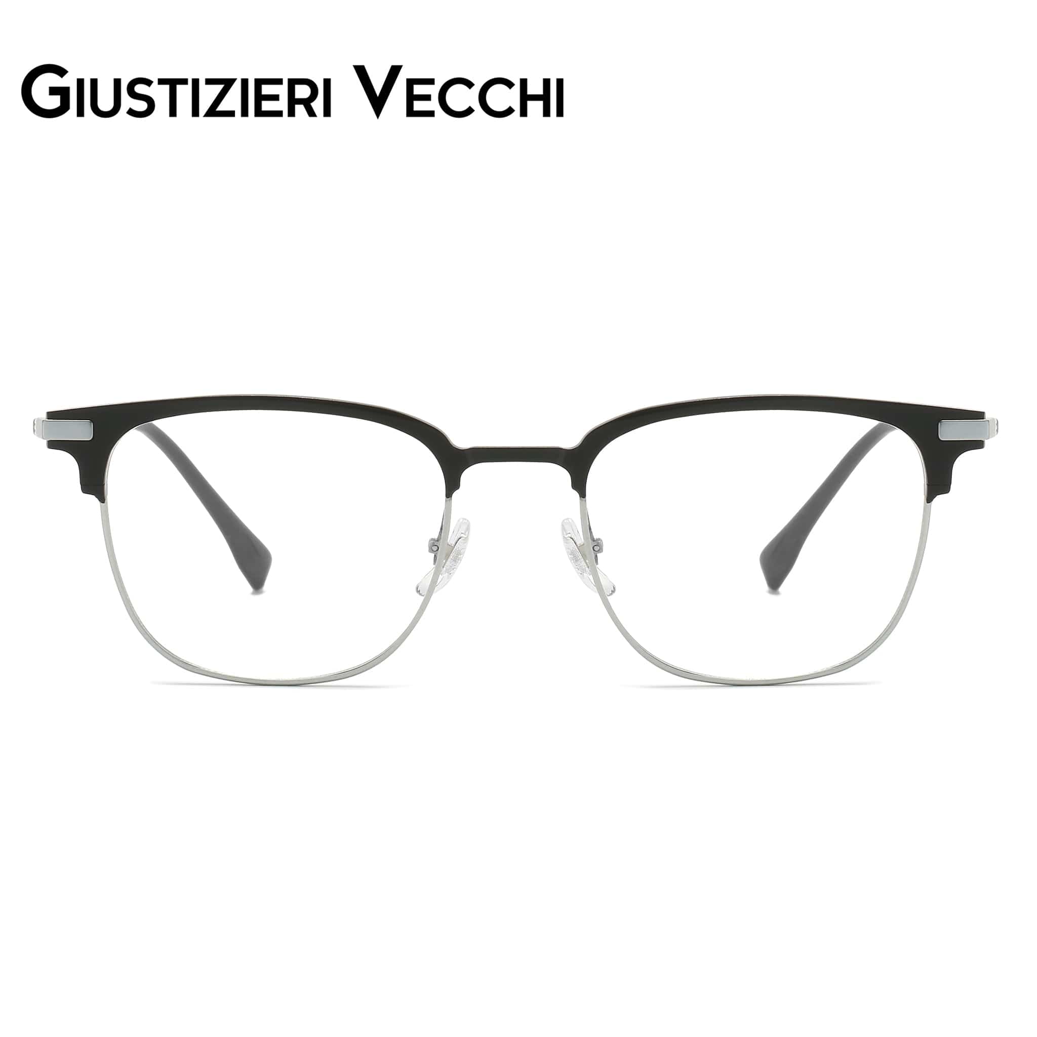 GIUSTIZIERI VECCHI Eyeglasses Small / Black with Silver FireRush Duo
