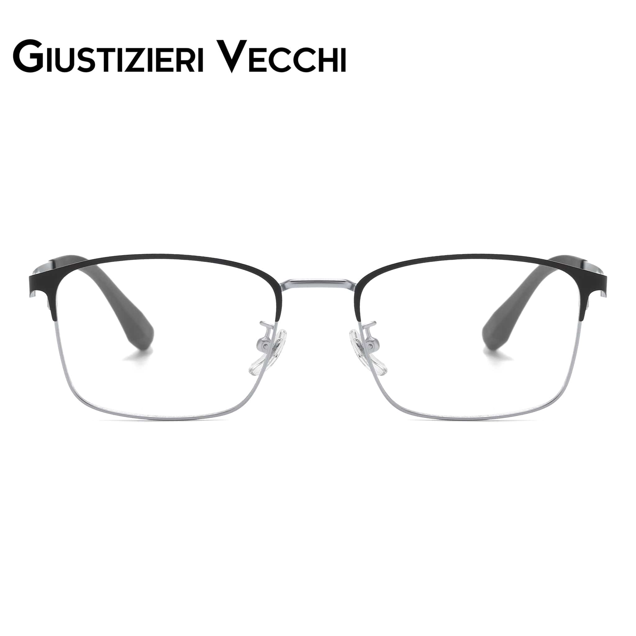 GIUSTIZIERI VECCHI Eyeglasses Medium / Black with Silver Firestorm Duo