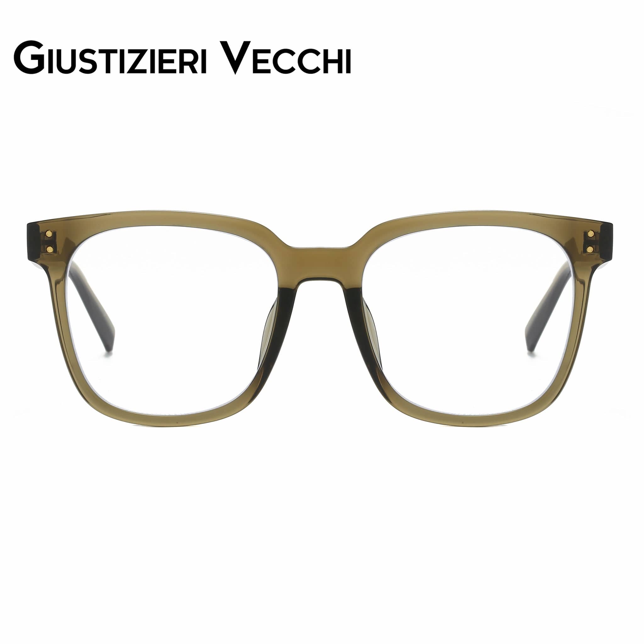 GIUSTIZIERI VECCHI Eyeglasses Medium / Dark Beige Crystal Gioia Duo