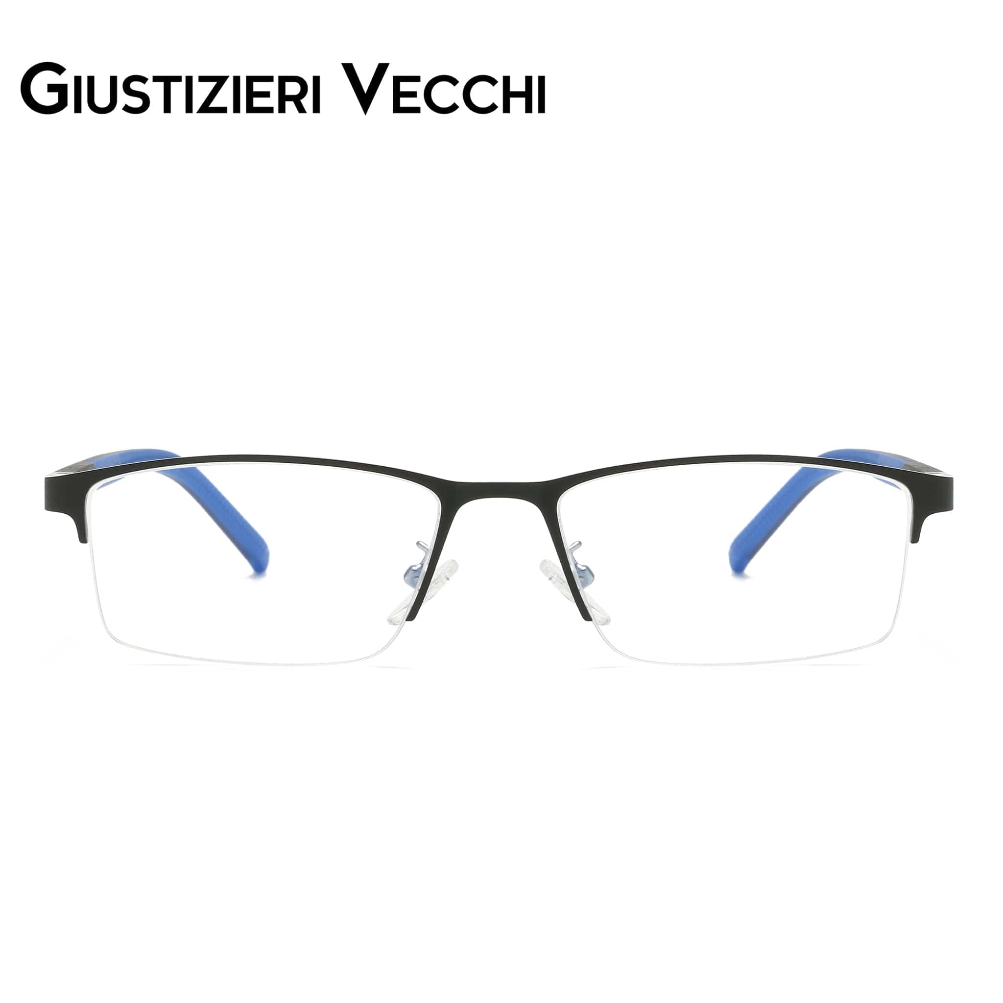 GIUSTIZIERI VECCHI Eyeglasses Large / Black with Blue HydroFlash Duo