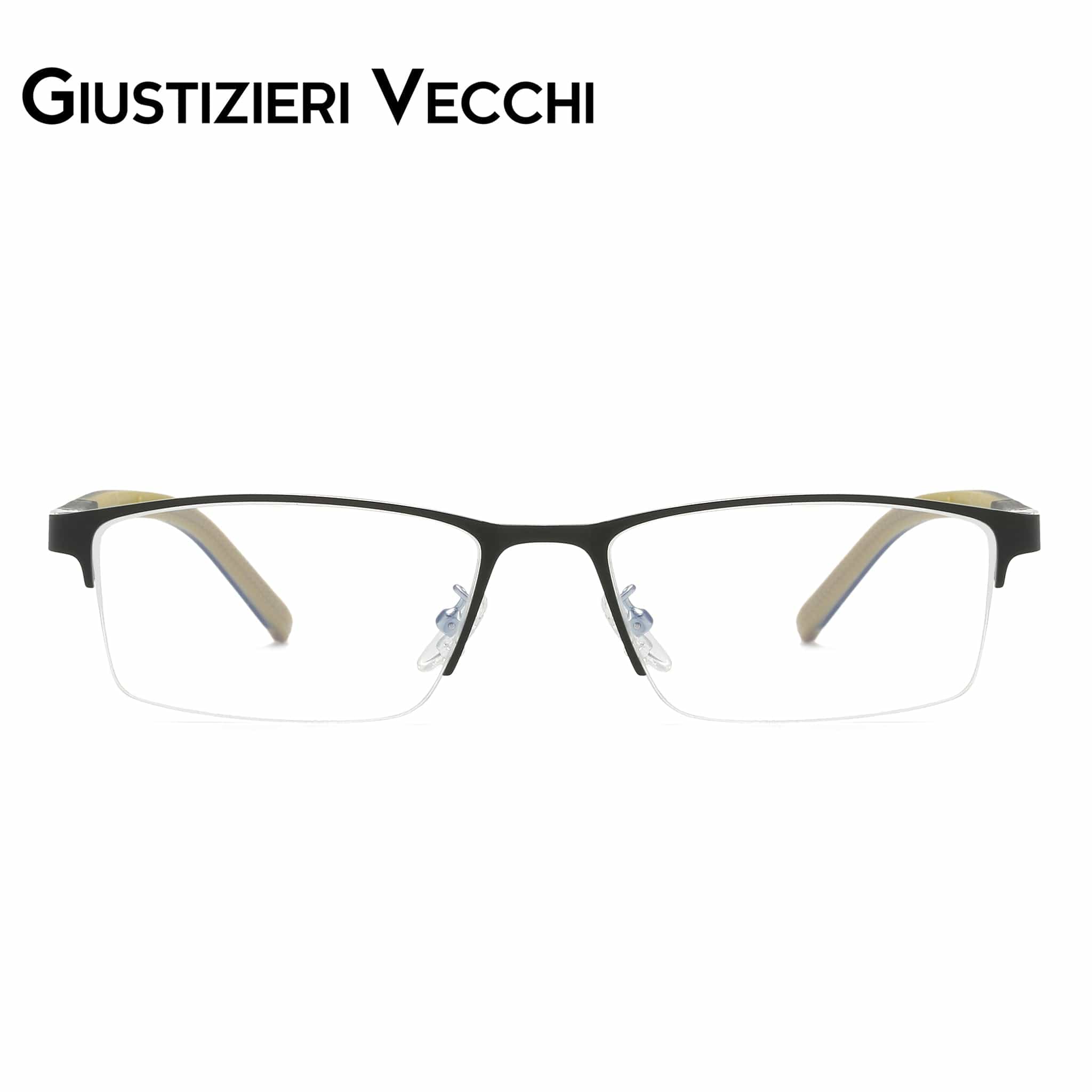 GIUSTIZIERI VECCHI Eyeglasses Large / Black with Olive Green HydroFlash Duo