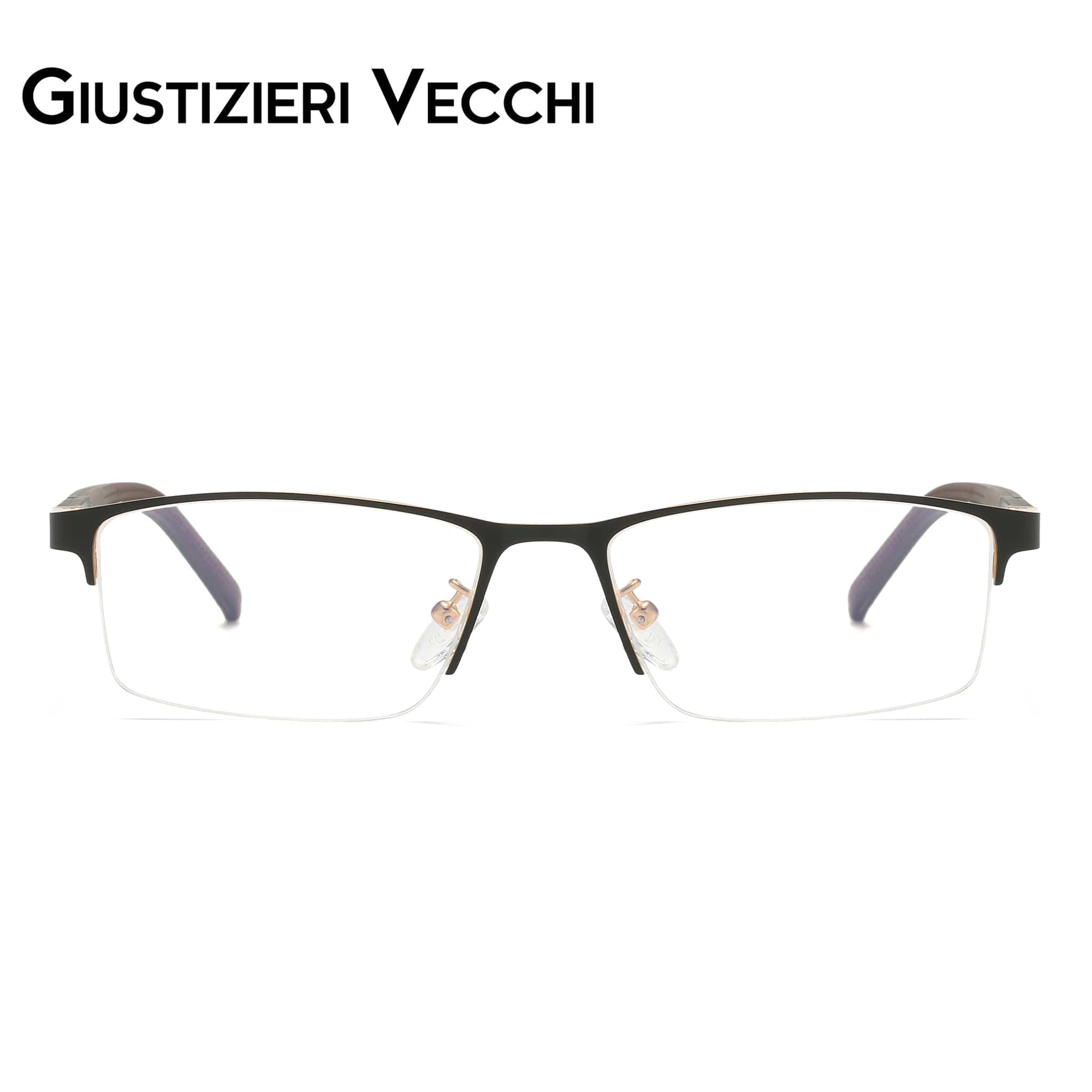GIUSTIZIERI VECCHI Eyeglasses Large / Black with Brown HydroFlash Uno