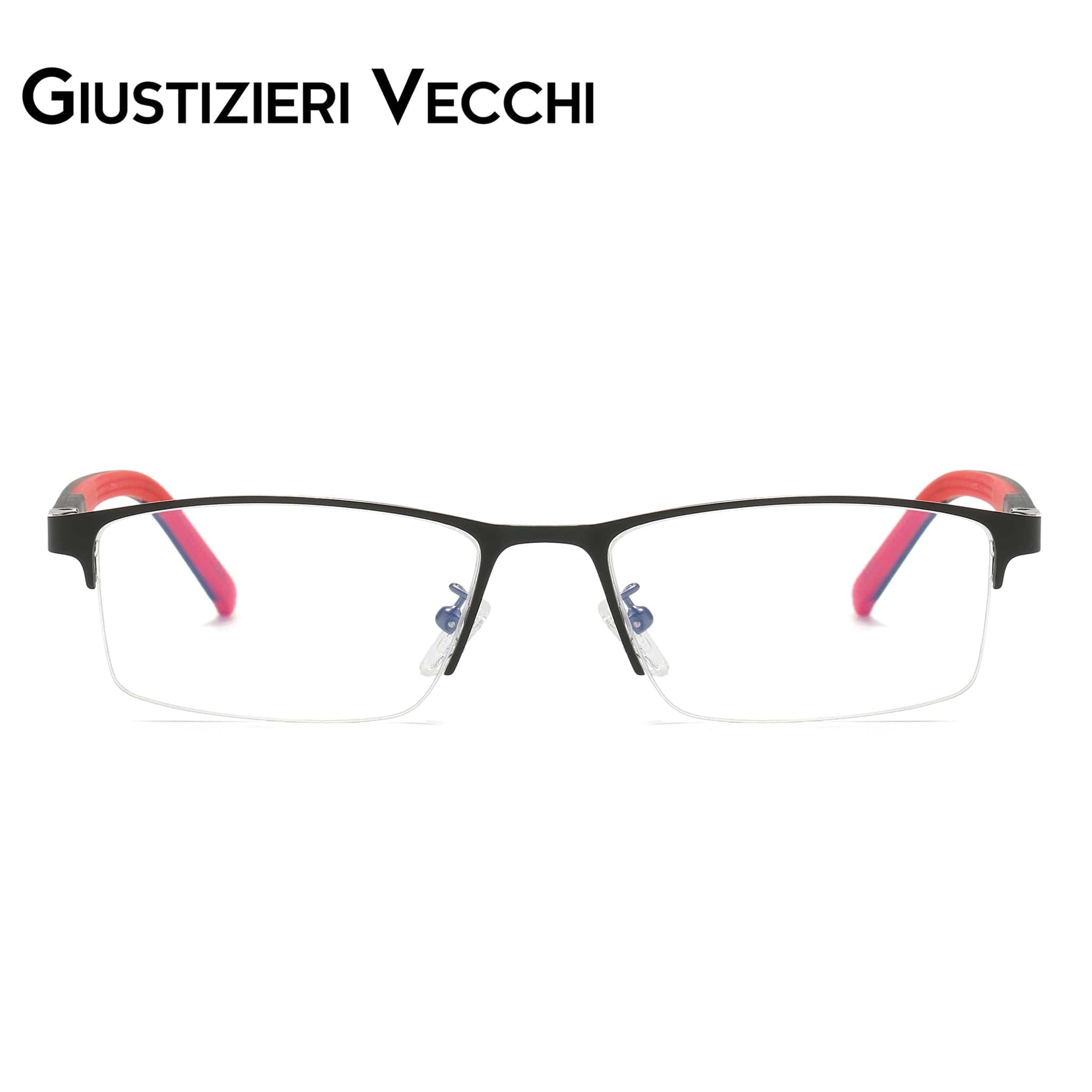 GIUSTIZIERI VECCHI Eyeglasses Large / Black with Red HydroFlash Uno