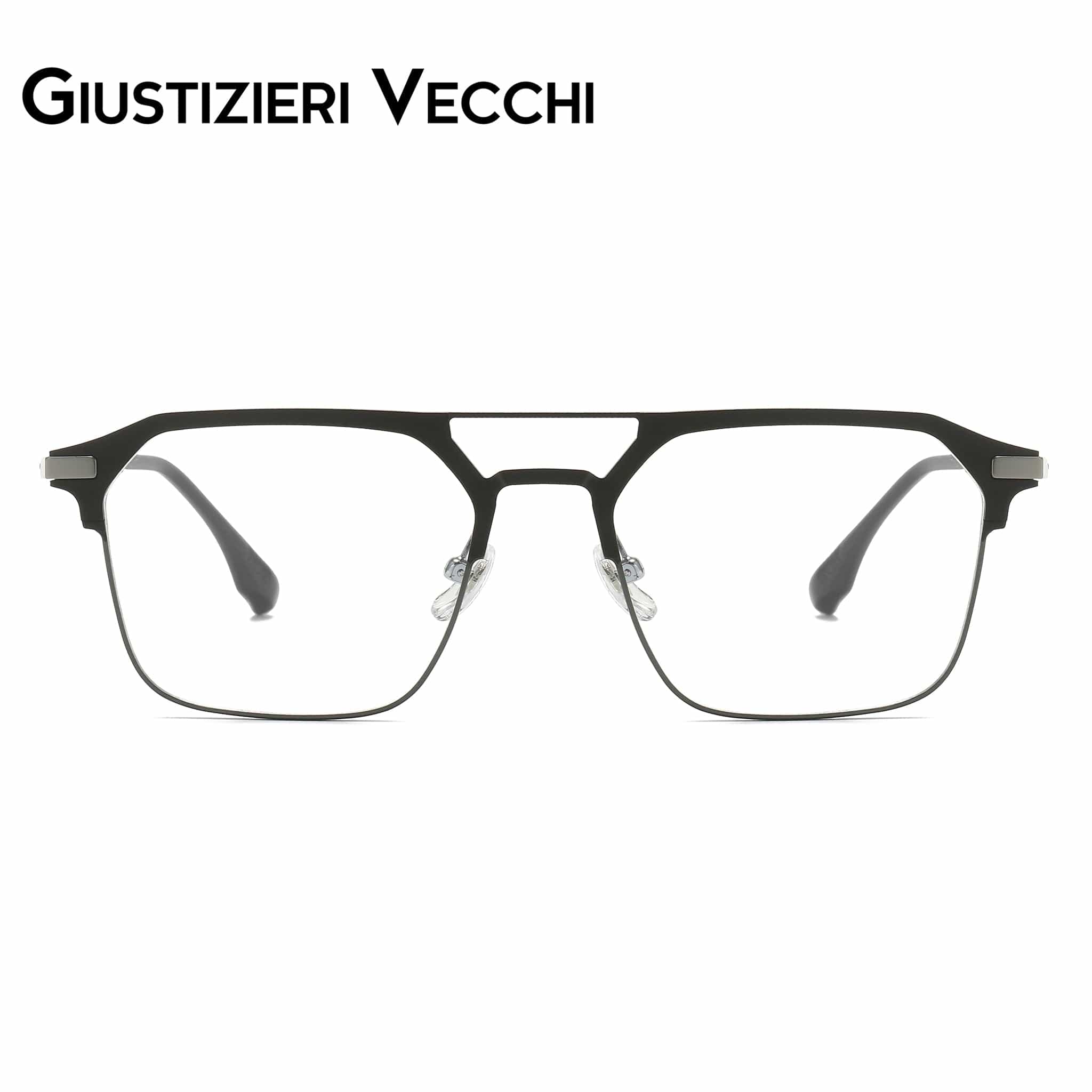 GIUSTIZIERI VECCHI Eyeglasses Medium / Black with Grey IceBlast Uno