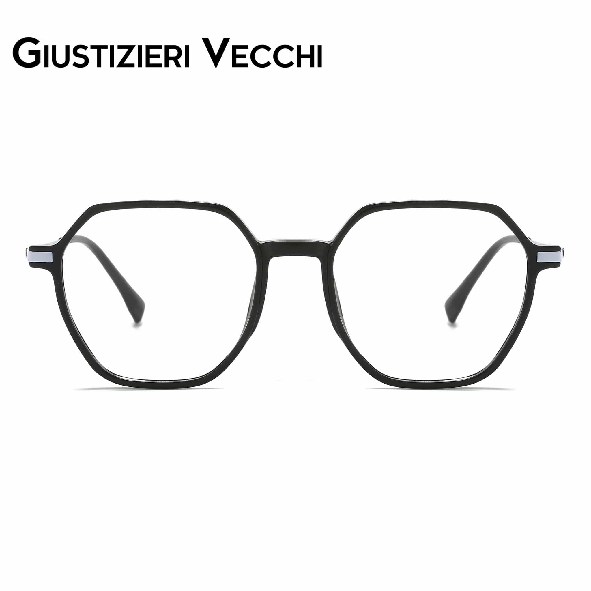 GIUSTIZIERI VECCHI Eyeglasses Medium / Black with Silver IceRider Uno