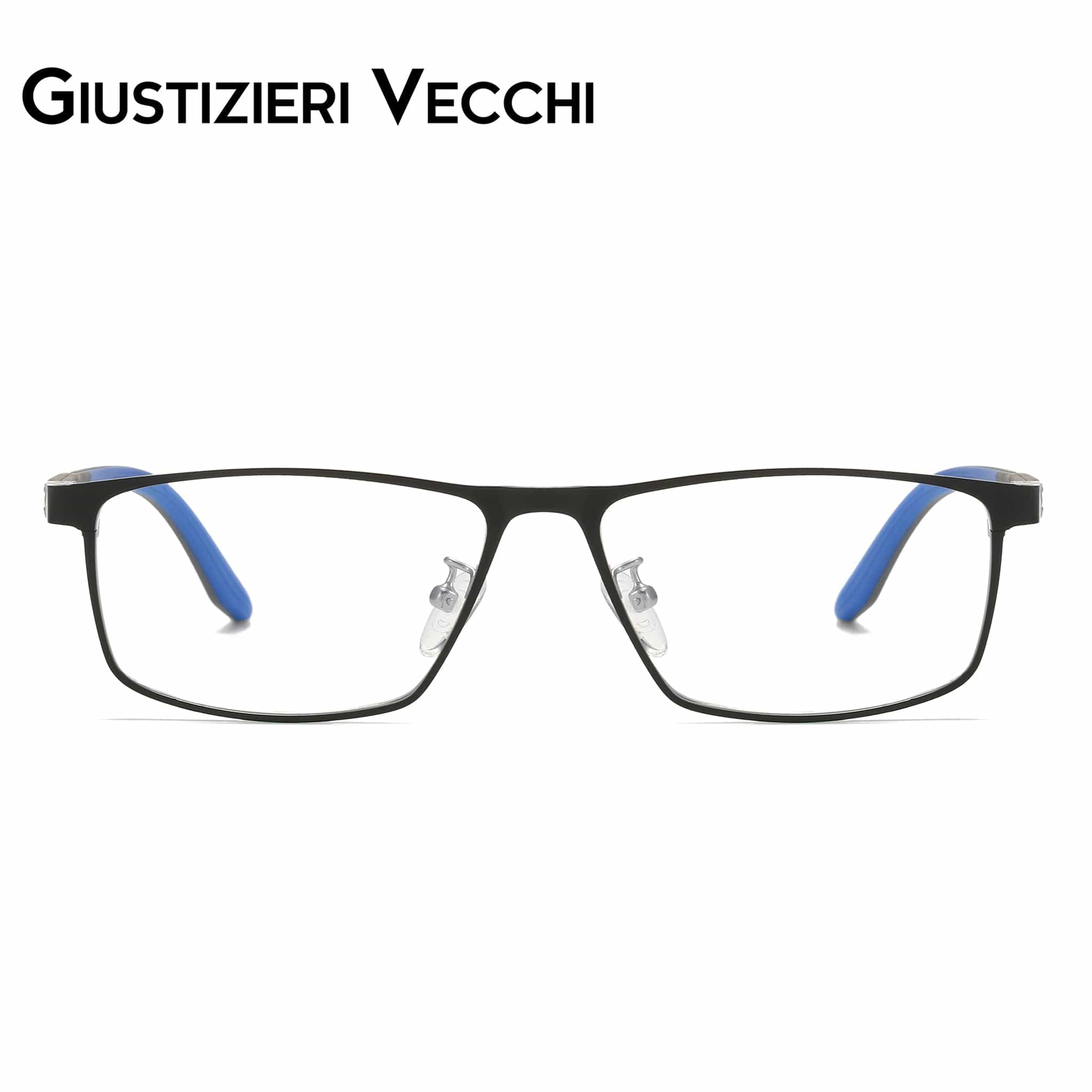 GIUSTIZIERI VECCHI Eyeglasses Large / Black with Blue IceStorm Duo