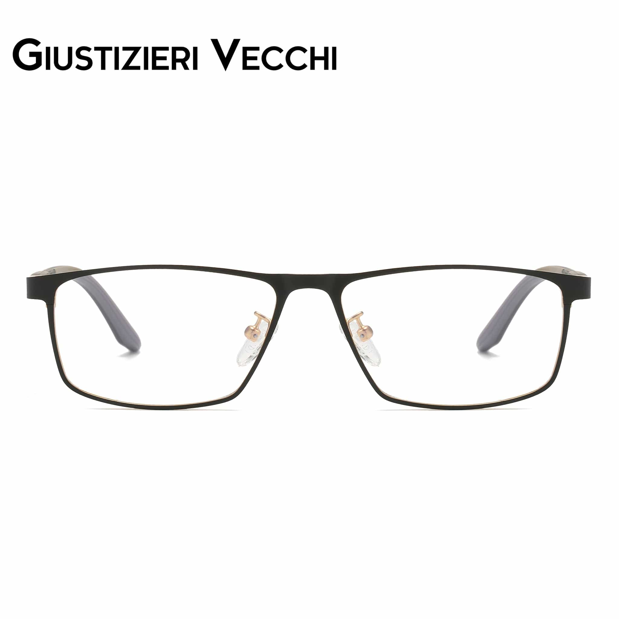 GIUSTIZIERI VECCHI Eyeglasses Large / Black with Brown IceStorm Duo