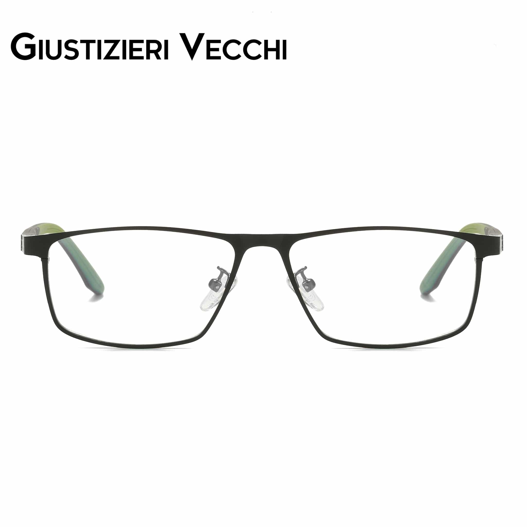 GIUSTIZIERI VECCHI Eyeglasses Large / Grey with Green IceStorm Duo