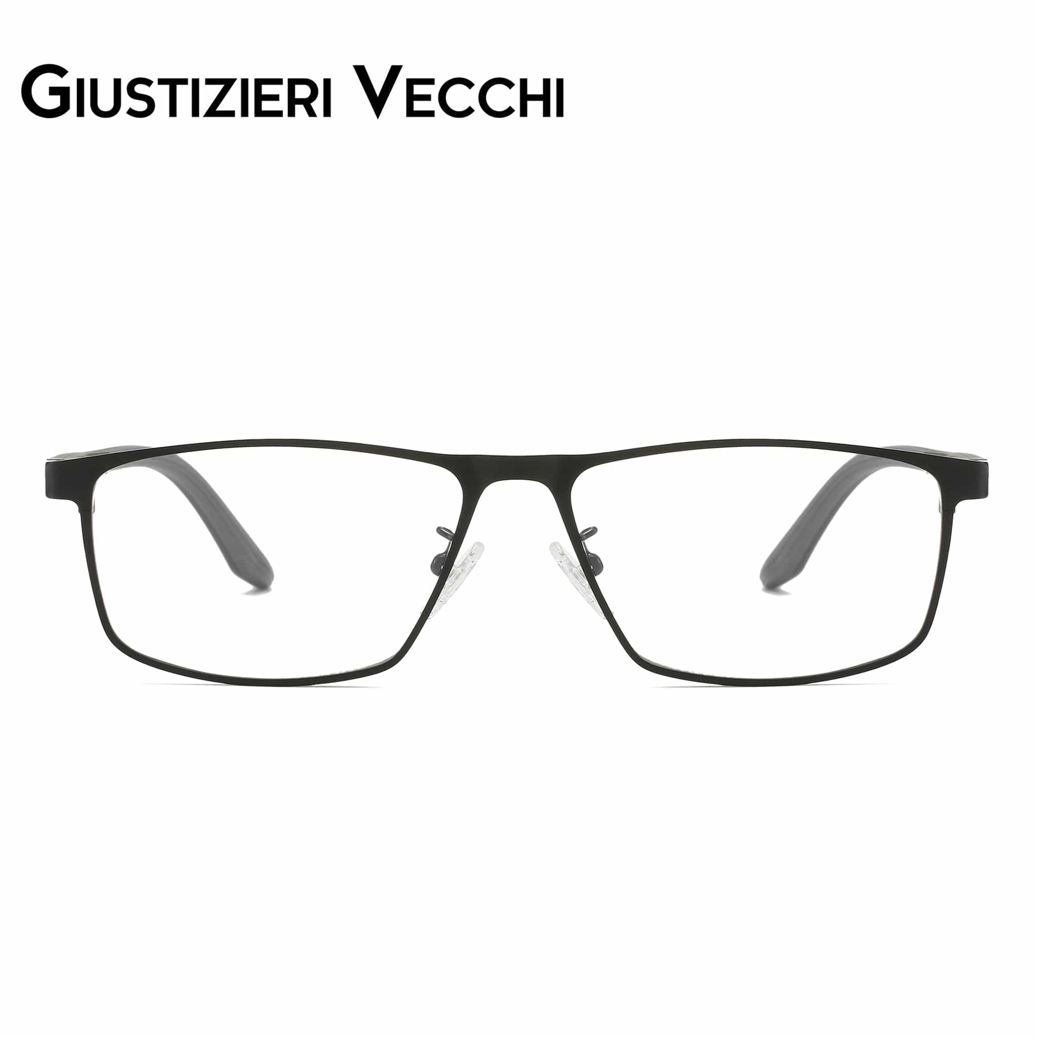 GIUSTIZIERI VECCHI Eyeglasses Large / Black with Grey IceStorm Uno