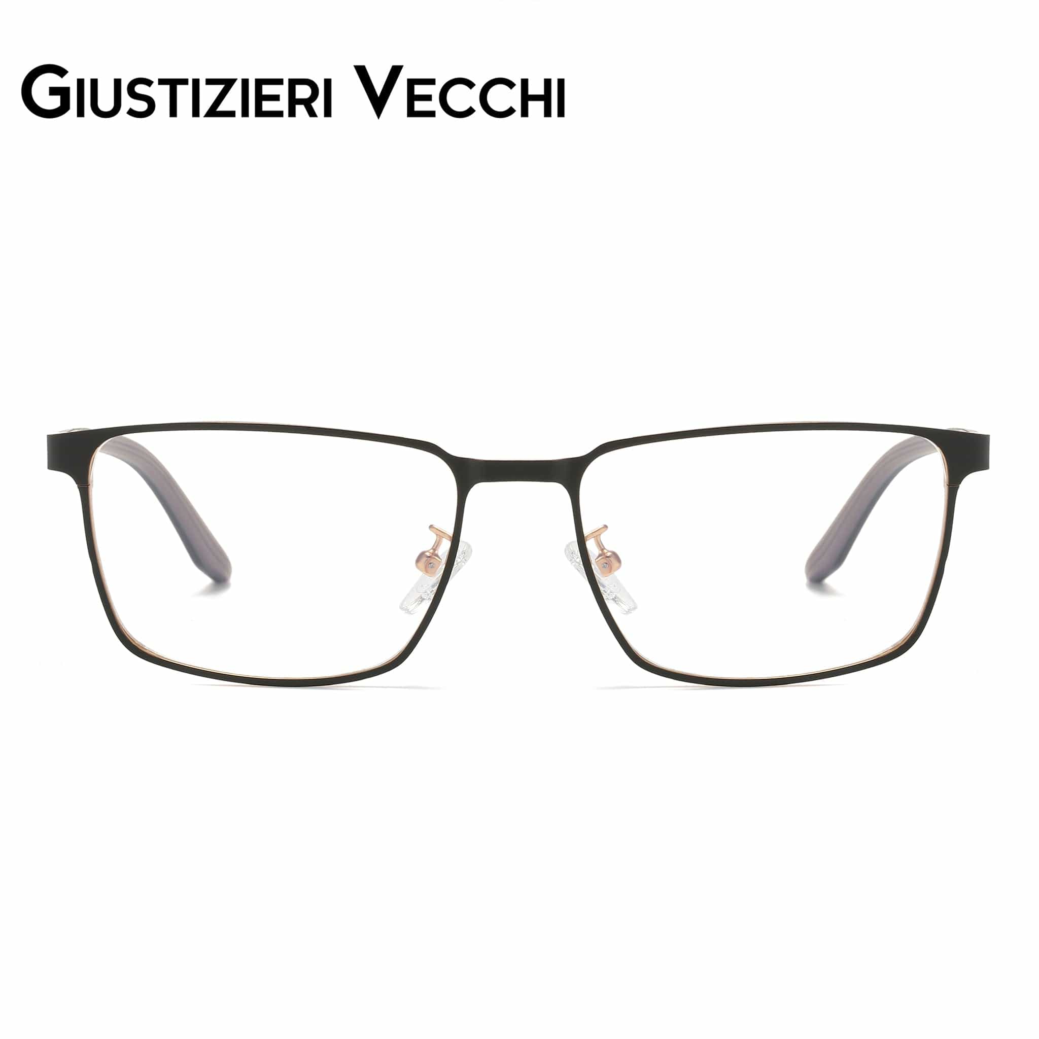 GIUSTIZIERI VECCHI Eyeglasses Black with Brown / Large IceSurf Uno
