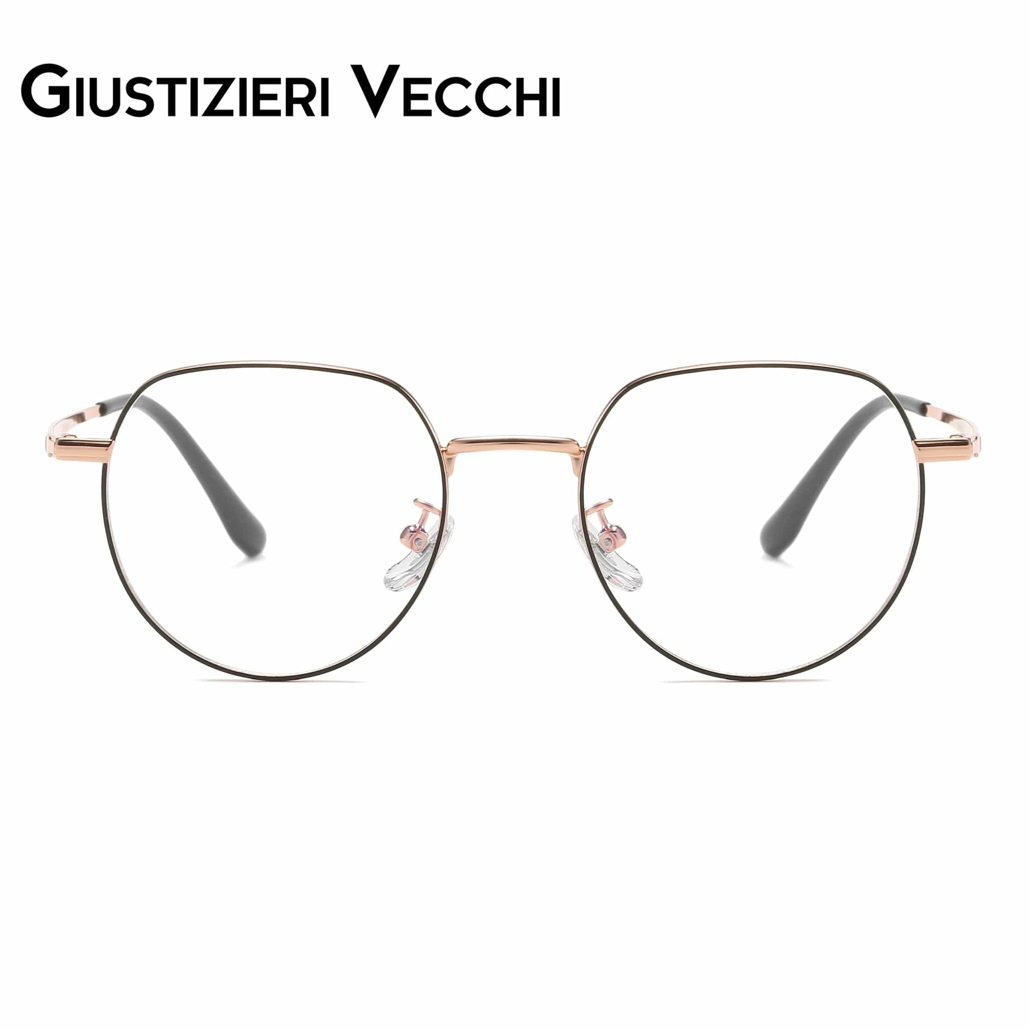 GIUSTIZIERI VECCHI Eyeglasses Black with Rose Gold / Small LunarTide Uno