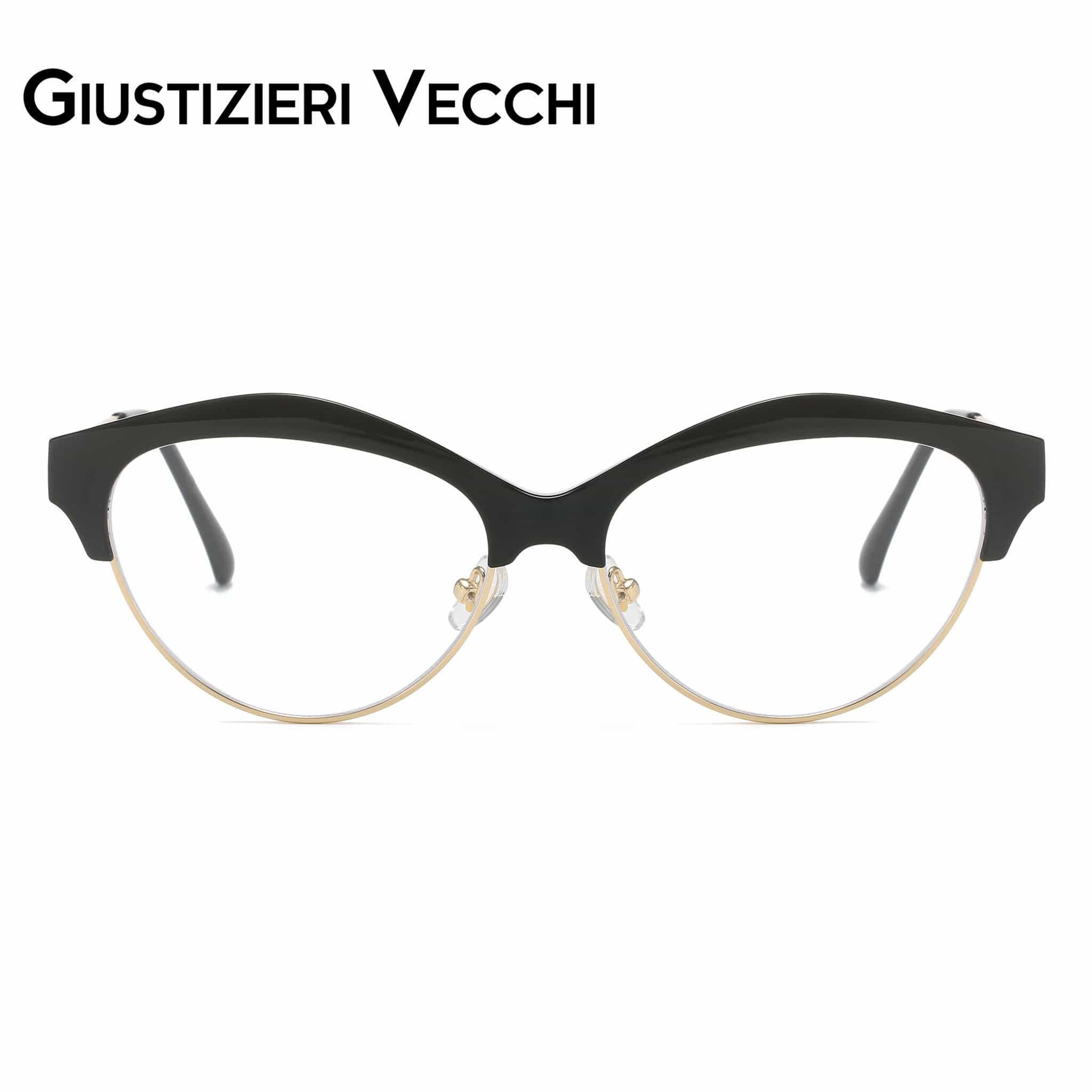 GIUSTIZIERI VECCHI Eyeglasses Large / Black with Gold MajesticAura