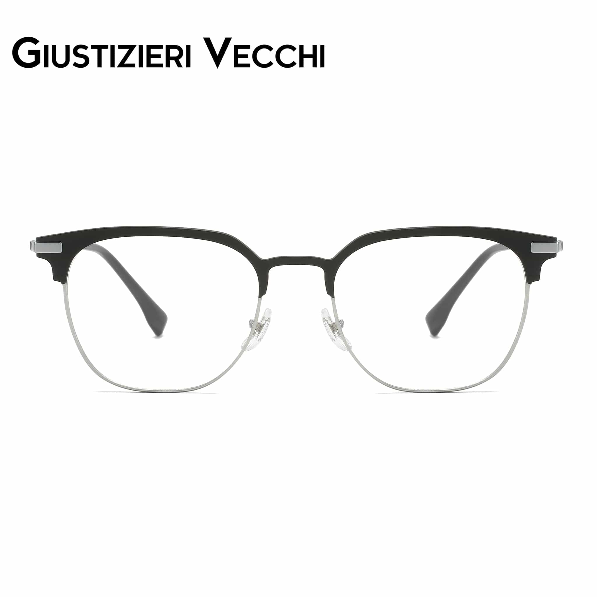 GIUSTIZIERI VECCHI Eyeglasses Small / Black with Silver MindHaze Uno
