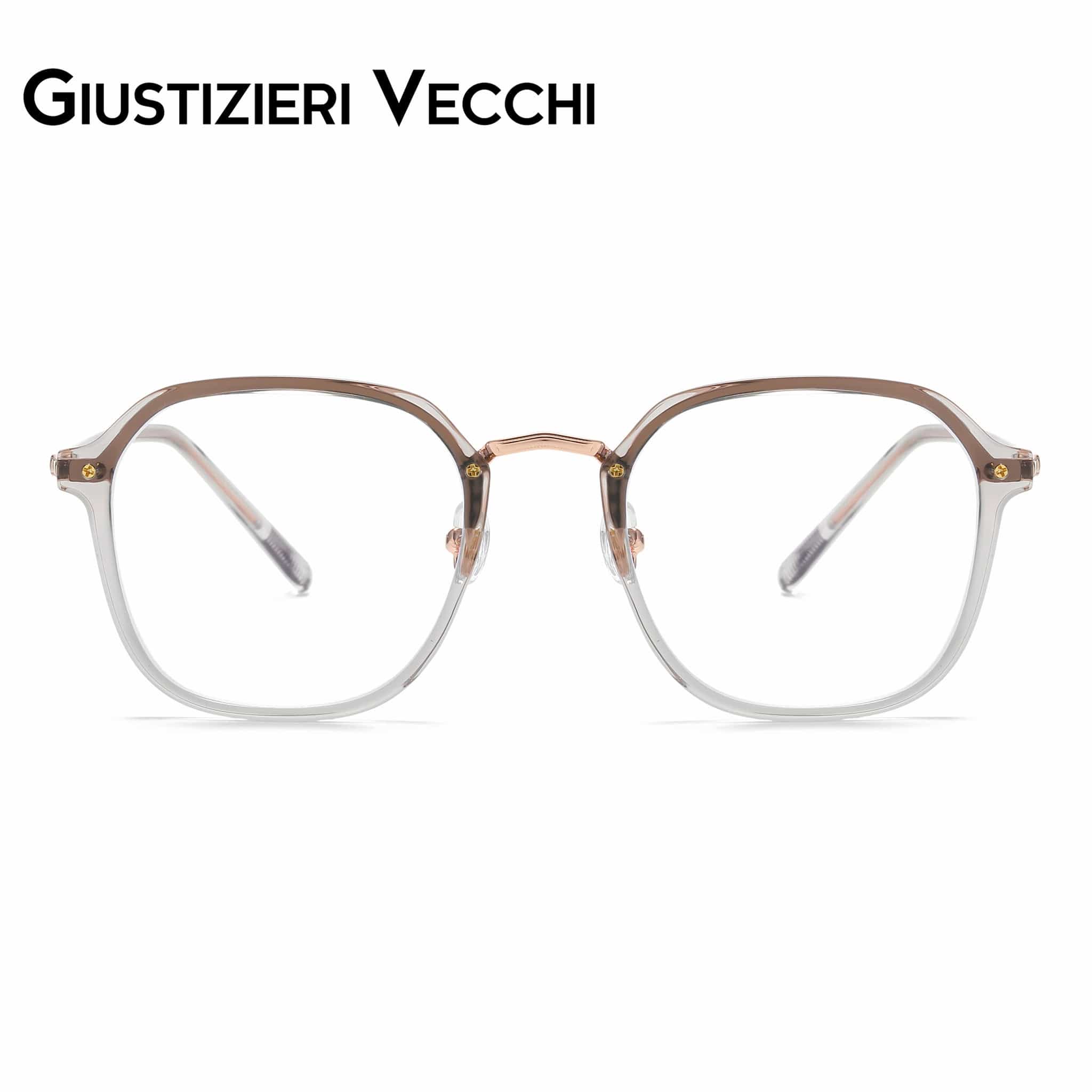 GIUSTIZIERI VECCHI Eyeglasses Small / Reddish Grey Crystal ModaChic Duo