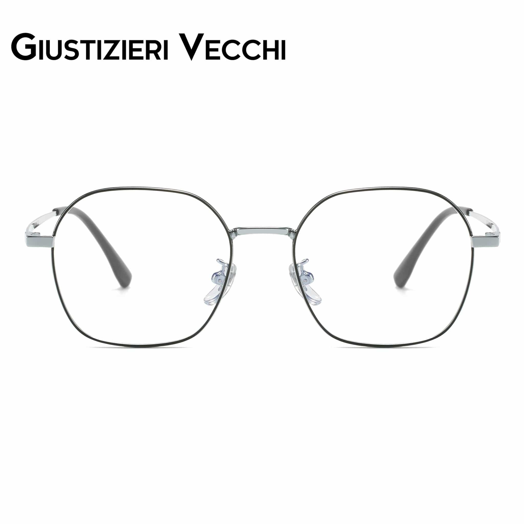 GIUSTIZIERI VECCHI Eyeglasses Black with Grey / Small Mystic Mist Uno