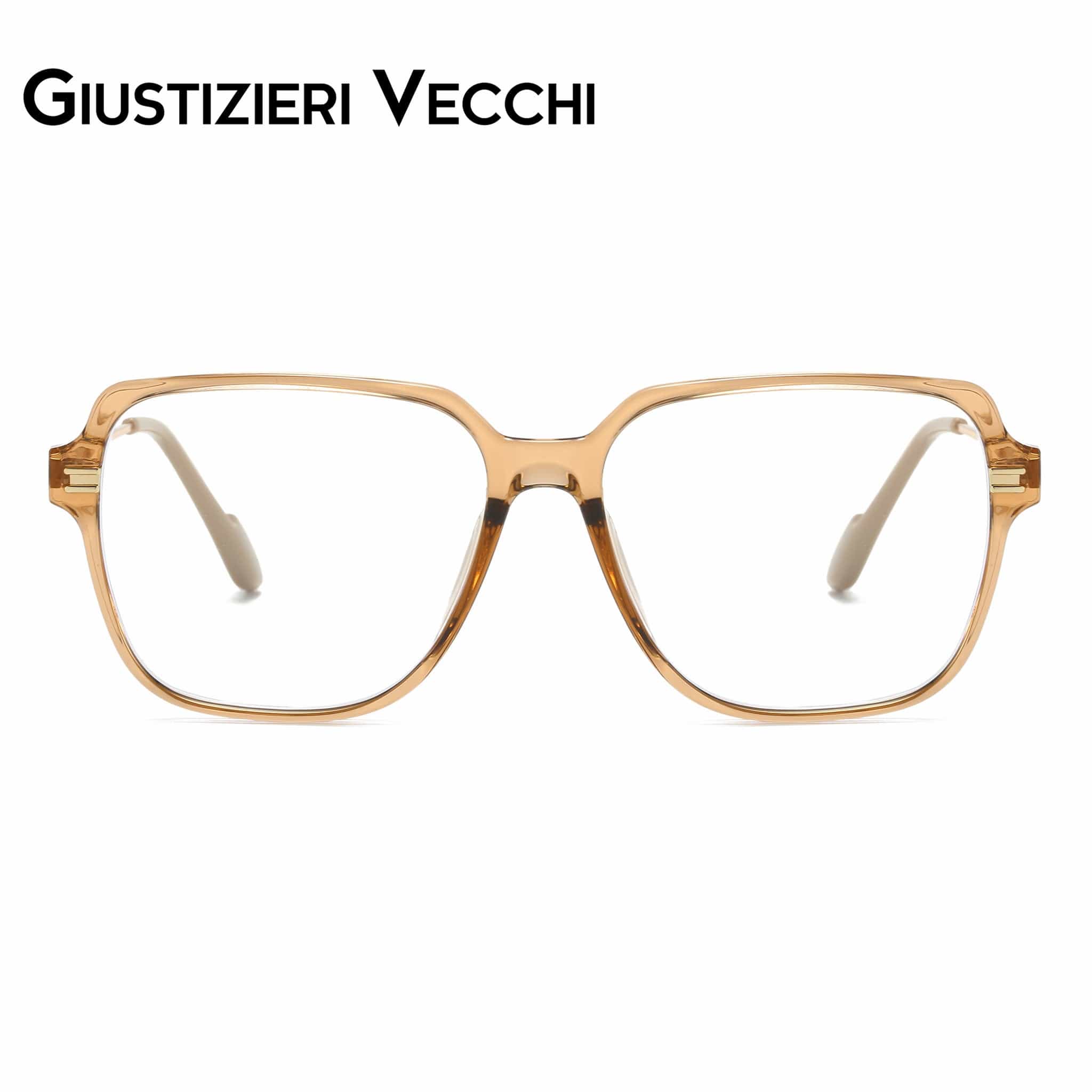 GIUSTIZIERI VECCHI Eyeglasses Large / Brandy Crystal MysticRider Duo