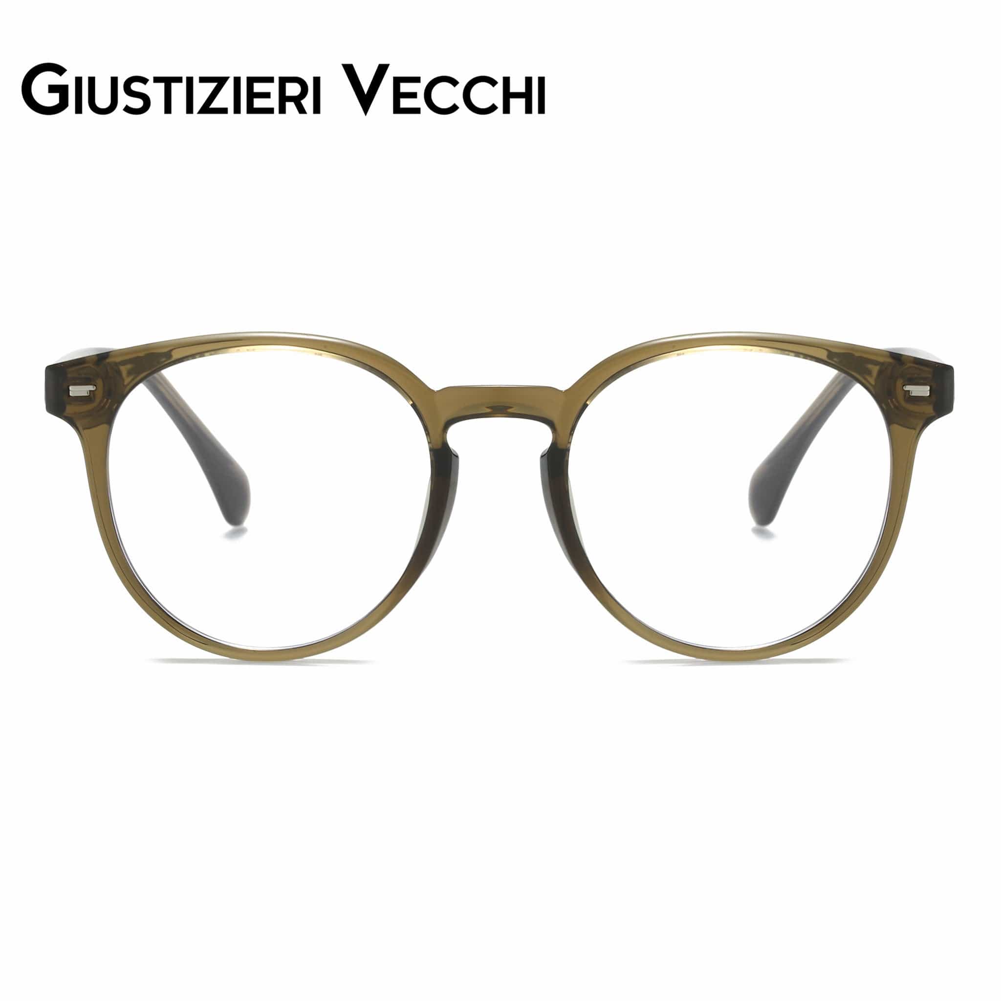 GIUSTIZIERI VECCHI Eyeglasses Small / Dark Beige Crystal NeonBloom Duo