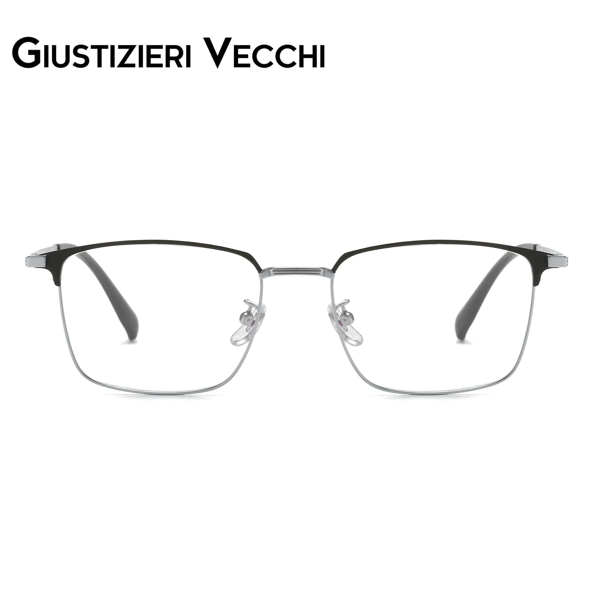 GIUSTIZIERI VECCHI Eyeglasses Medium / Black with Silver NovaBurst Duo