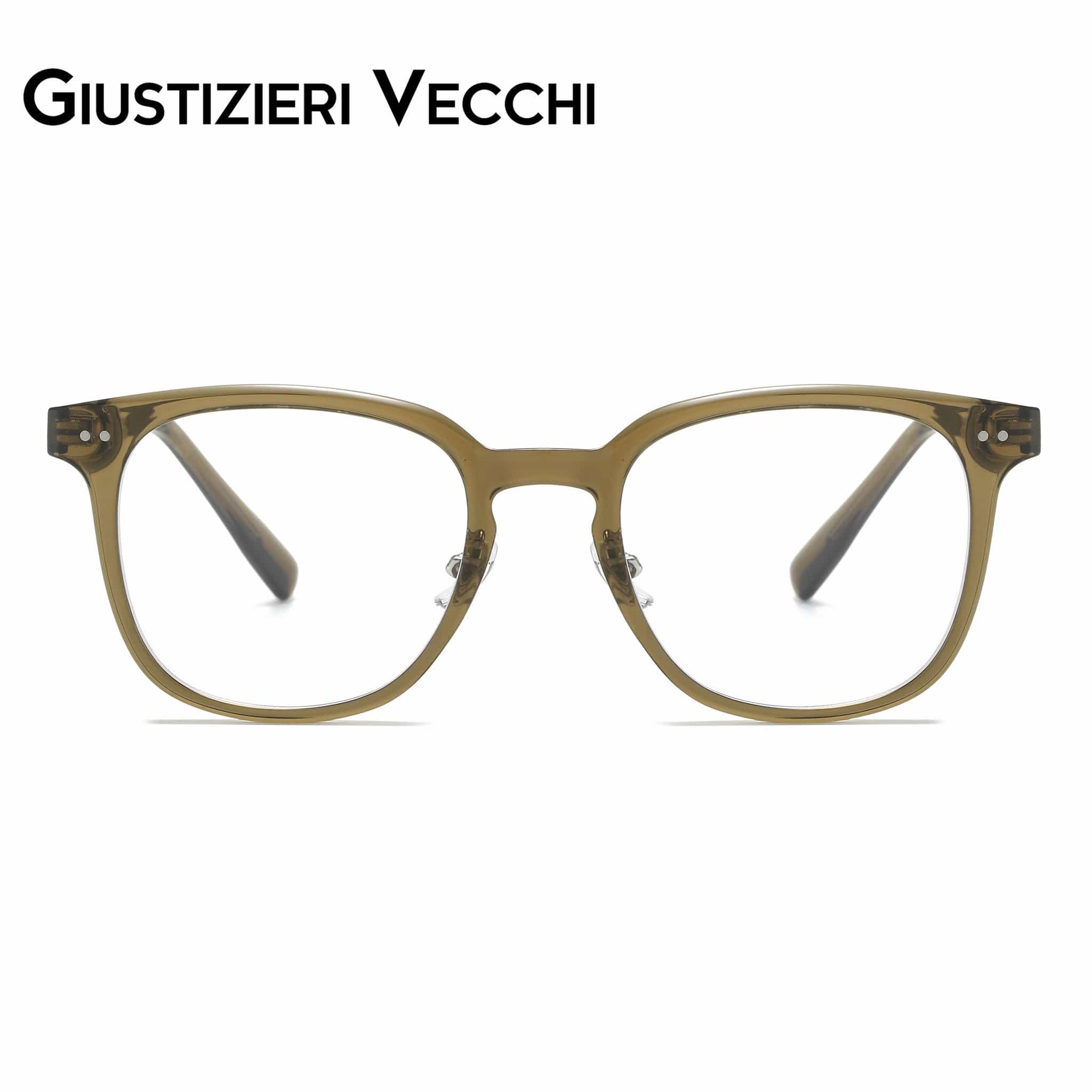 GIUSTIZIERI VECCHI Eyeglasses Medium / Dark Beige Crystal RomaVista Duo