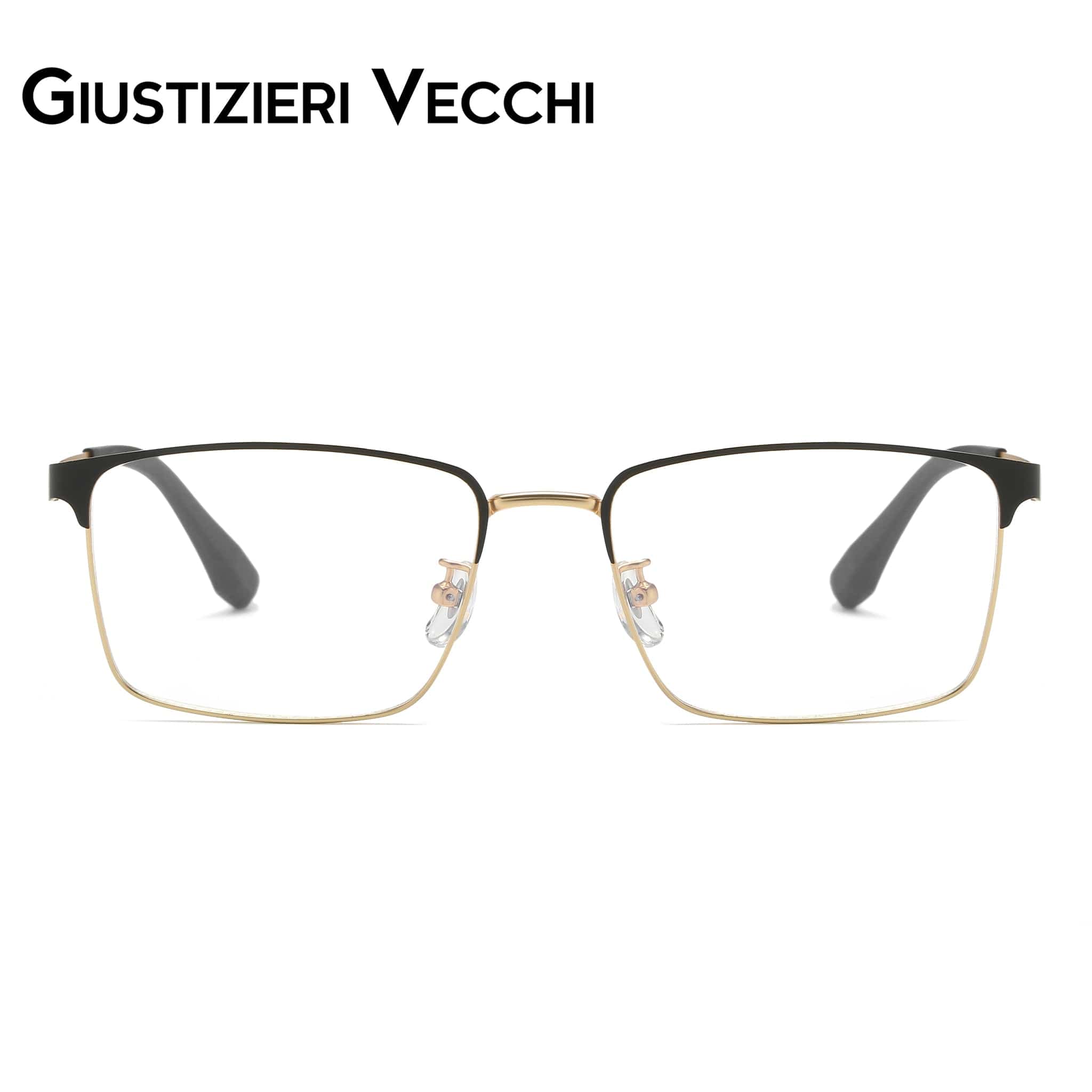 GIUSTIZIERI VECCHI Eyeglasses Large / Black with Gold SkyRider Duo