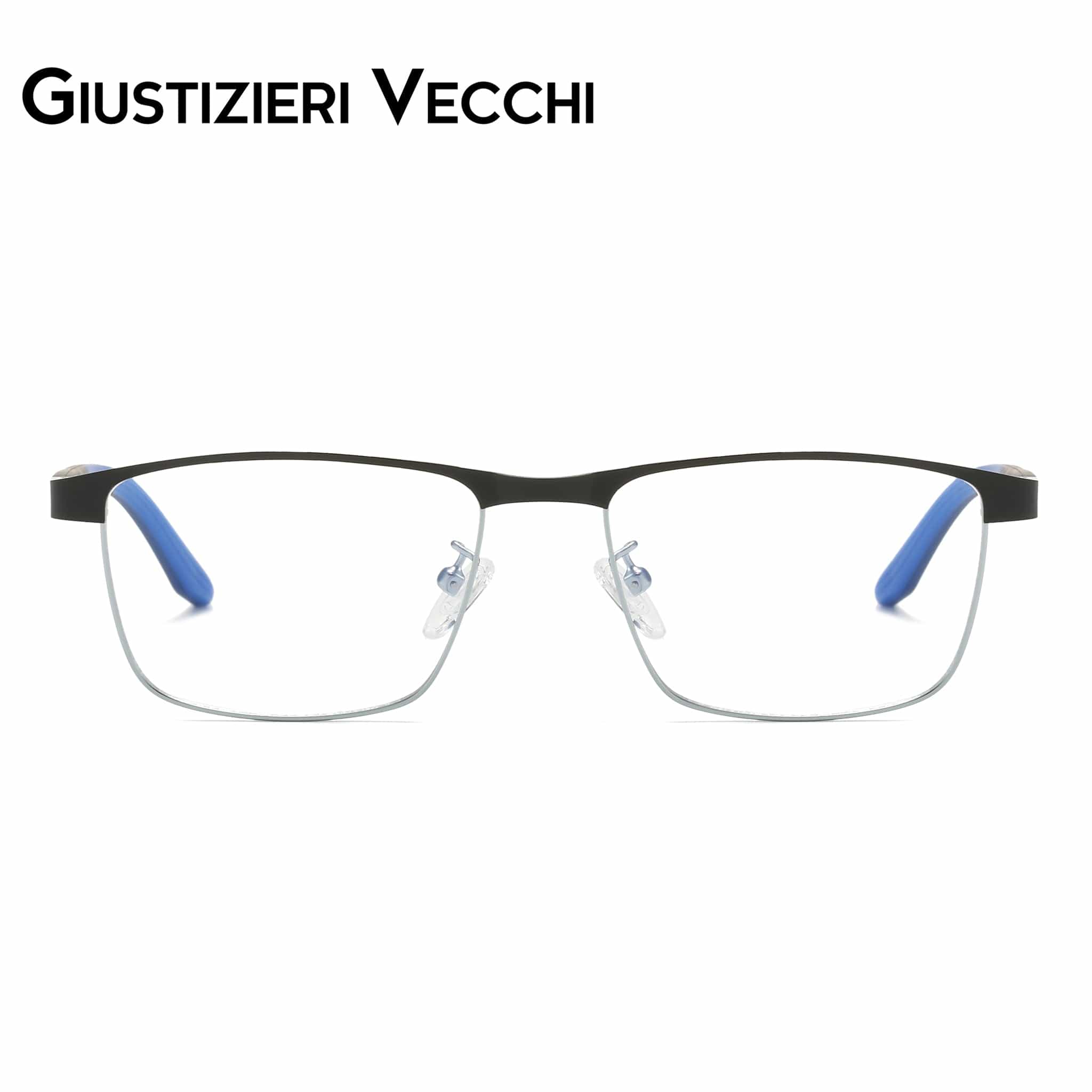 GIUSTIZIERI VECCHI Eyeglasses Medium / Black with Blue Summer Breeze Duo