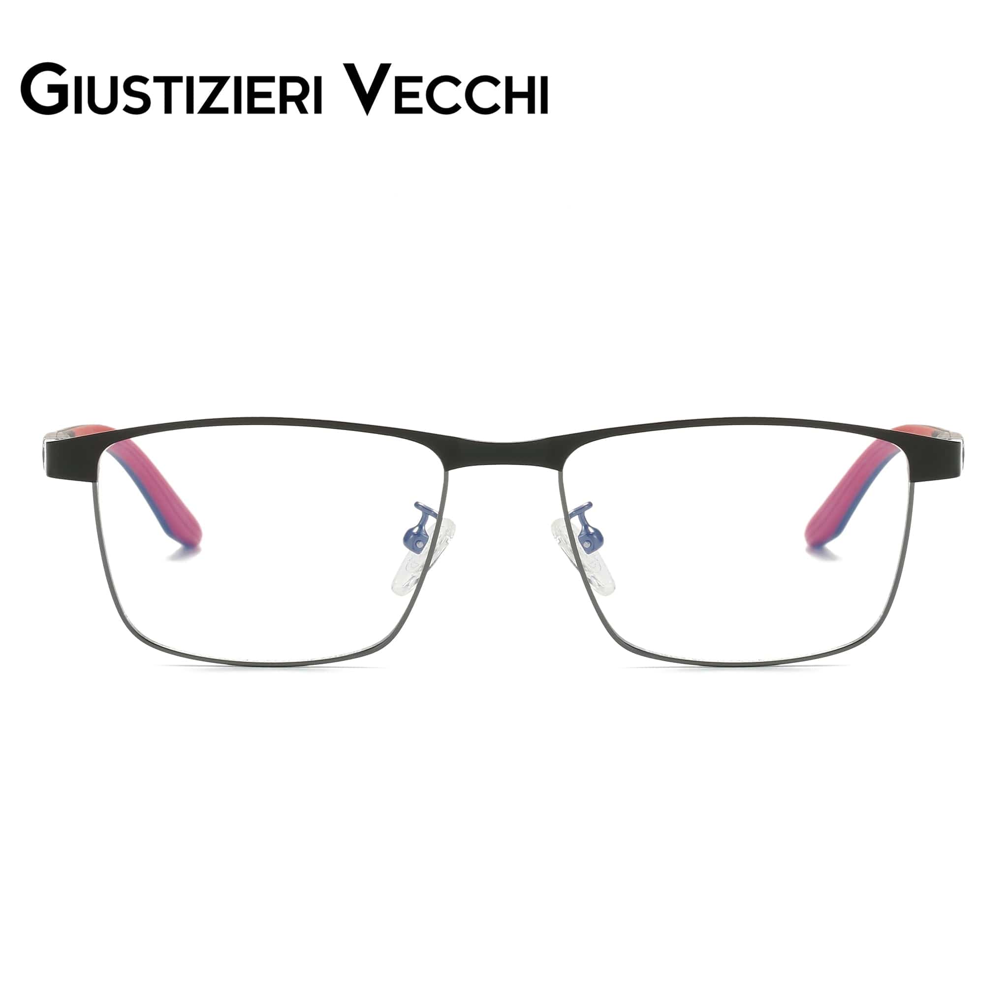 GIUSTIZIERI VECCHI Eyeglasses Black with Red / Medium Summer Breeze Uno