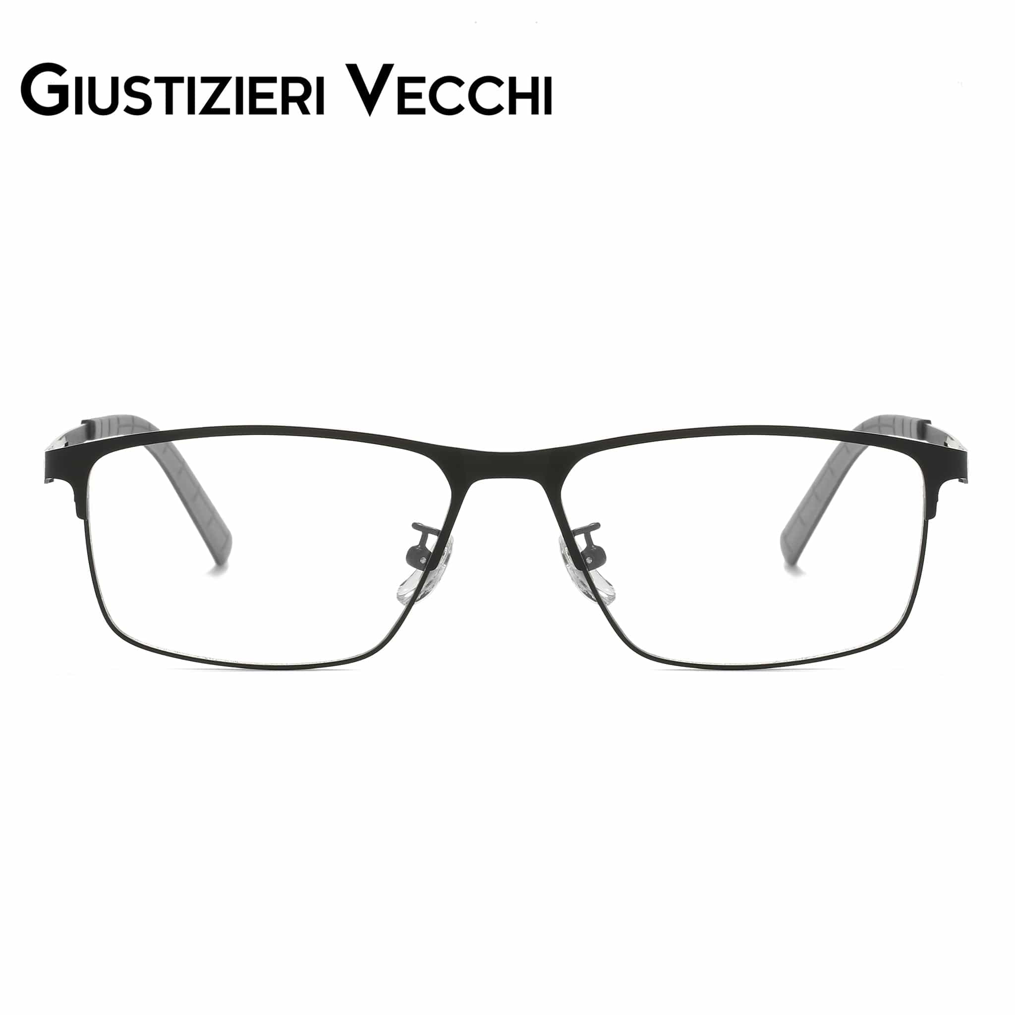 GIUSTIZIERI VECCHI Eyeglasses Black with Grey / Large Sunburst Uno