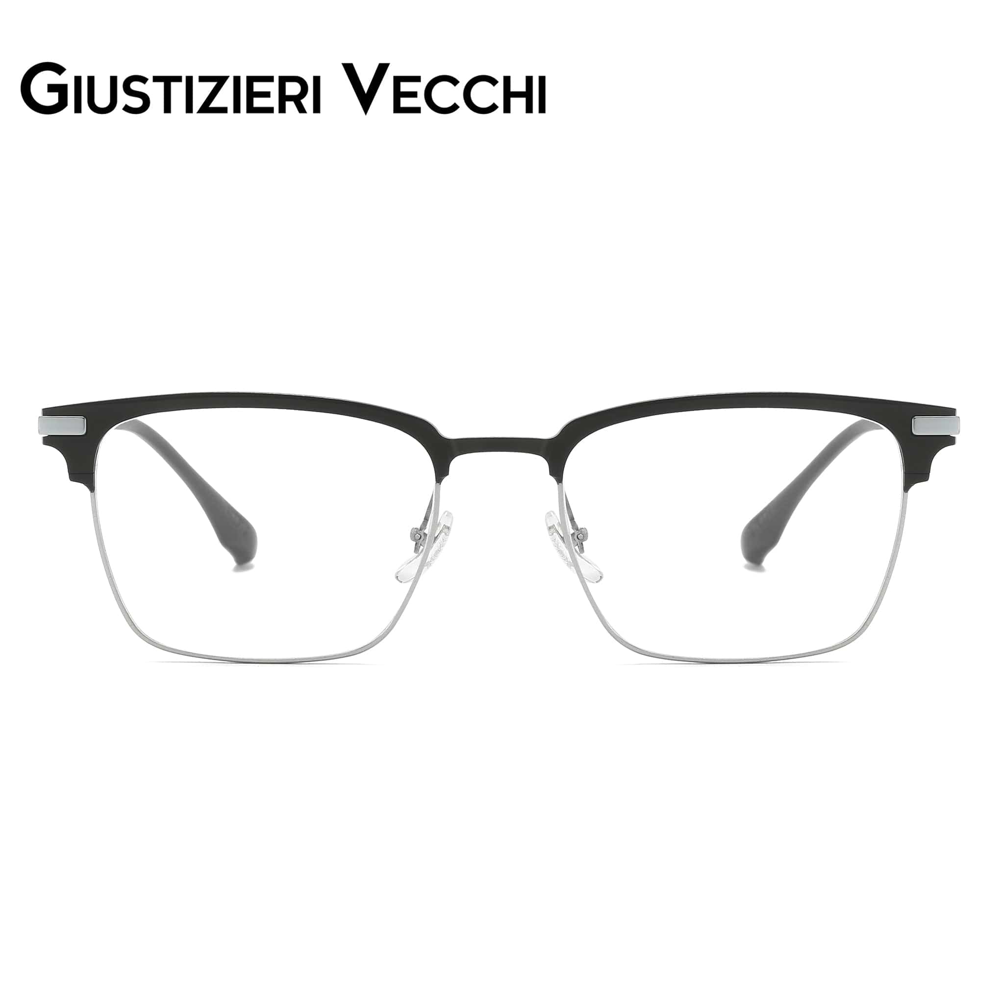 GIUSTIZIERI VECCHI Eyeglasses Medium / Black with Silver Wildflower Duo